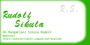 rudolf sikula business card